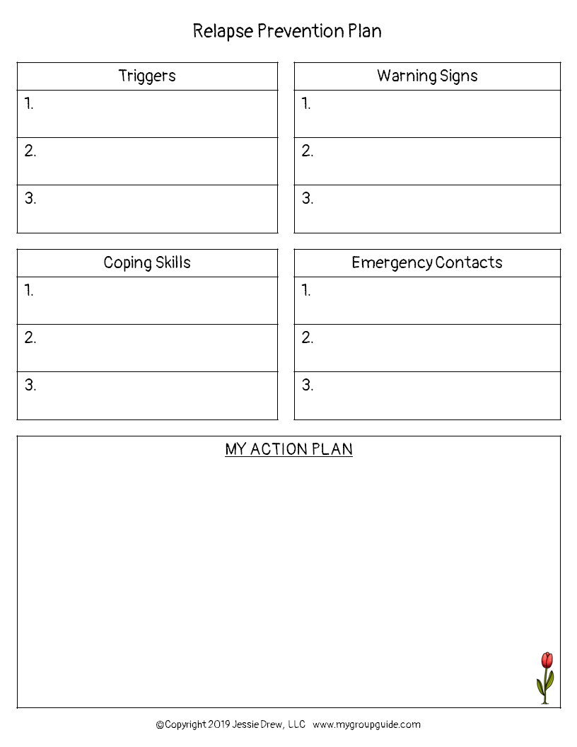 Coping Skills For Recovery Worksheets Printable Form Templates and