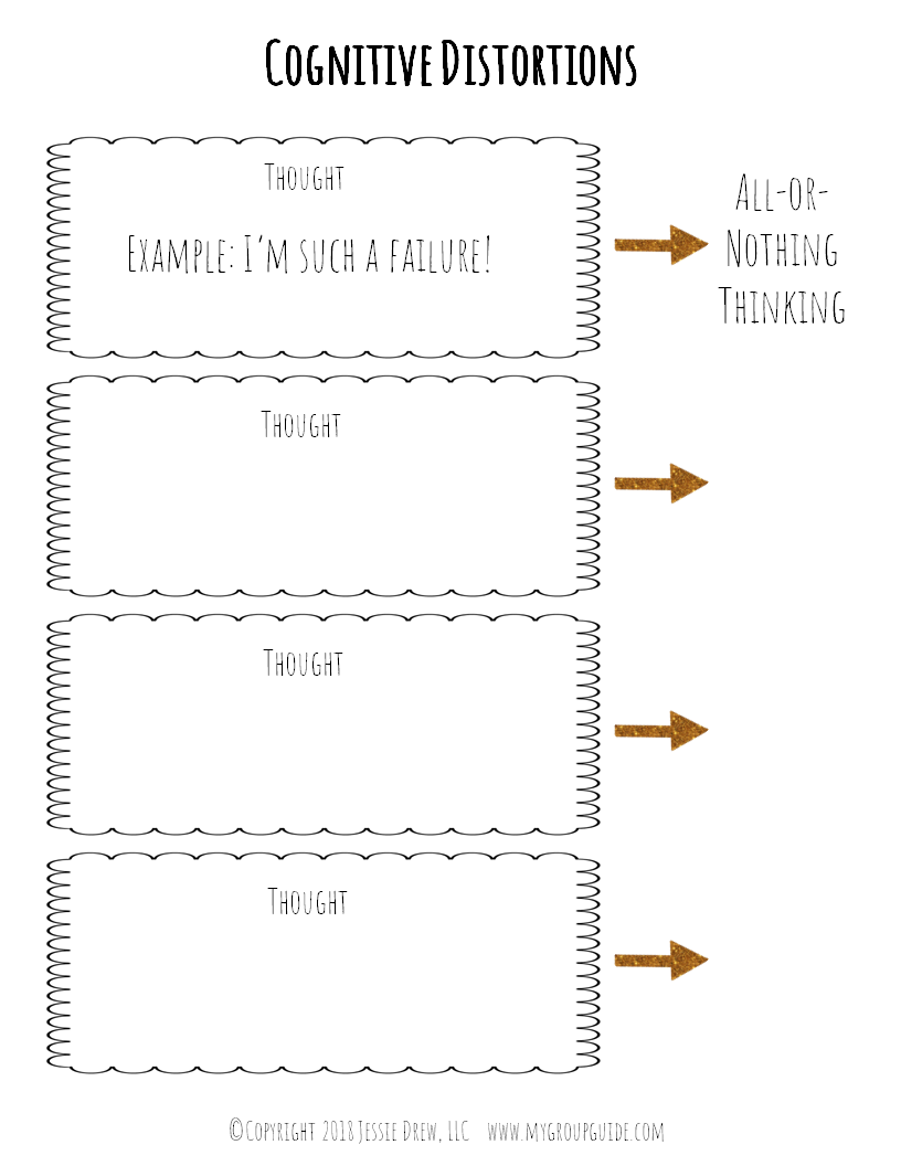 self harm behaviors worksheets